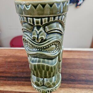 green tiki mug otagiri japan great shape nice mug